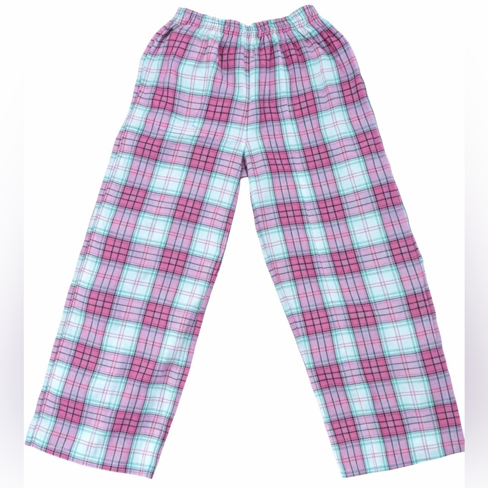 Paper Moon Plaid Pajama Pants Pink Mint Lounge Sleepwear Size Large NWOT